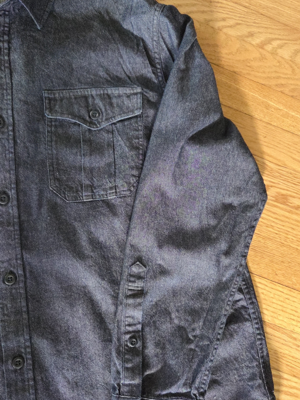 Taylor Stitch Indigo Chambray Button-Down Shirt - Picture 3 of 6